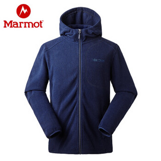 Marmot 土拨鼠 V83847 男士长袖抓绒开衫连帽卫衣