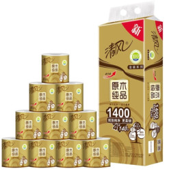 Breeze 清风 原木金装系列 卷纸 4层*140g*10卷 *2件