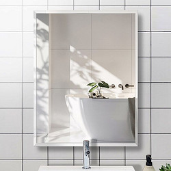 FOOJO 富居 镜子浴室镜 免打孔化妆镜 挂墙穿衣镜 直角30×42cm