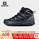 萨洛蒙（Salomon）男款 户外透气防水登山徒步鞋 X ULTRA 3 WIDE MID GTX 黑色 401293 UK8(42)