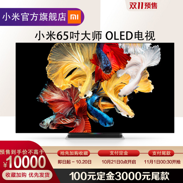 MI 小米 大师系列 L65M5-OD 65英寸 4K超高清OLED电视 黑色