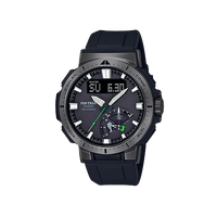 CASIO 卡西欧 PROTREK系列 PRW-70Y-1PR 男士太阳能手表 49.9mm 黑盘 黑色树脂表带 圆形