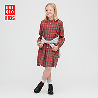 UNIQLO 优衣库 女童格纹裙子