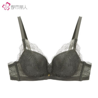 都市丽人内衣女2020聚拢上托内衣性感蕾丝中模杯女士文胸1B0588 灰绿 34/75B杯【报价 价格 评测 怎么样】 -什么值得买