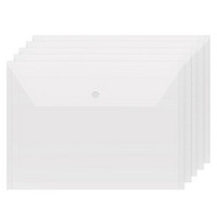 西玛 5个装 A4按扣学生透明文件袋  20170