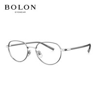 BOLON暴龙2020新款光学镜男女款金属框镜架时尚近视眼镜BJ7138 B15-银色/黑色