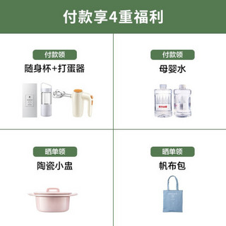 北鼎 Buydeem 全自动桌面式速热饮水机电水壶S607全配+家用烘焙电烤箱空气炸烤箱T535绿色 颜值CP好搭档