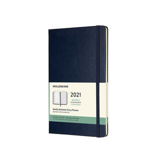 MOLESKINE 2021年12个月硬面软面周记本 宝蓝色-大型周记本