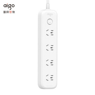 aigo 爱国者 AC0401 插排 4位总控 1.8m