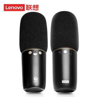 联想（Lenovo）麦克风 无线蓝牙音响一体话筒 TWS双人合唱麦 家庭ktv儿童声卡变音话筒 BM30S
