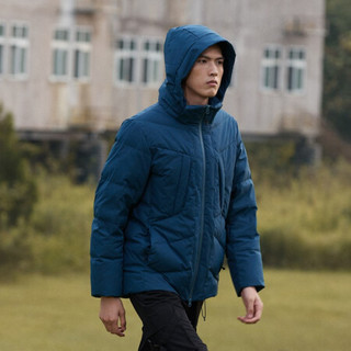 诺诗兰（NORTHLAND） 男式羽绒服 2020新款冬季户外保暖鹅绒羽绒服男 月光海洋蓝色 180 XL码