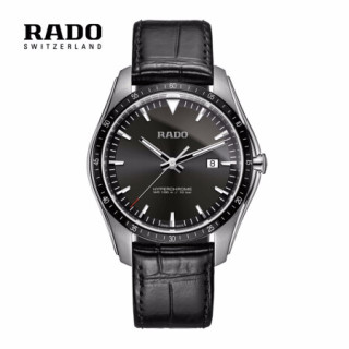 雷达表(rado)瑞士手表 皓星系列 男士皮表带石英腕表 商务男表 r3250