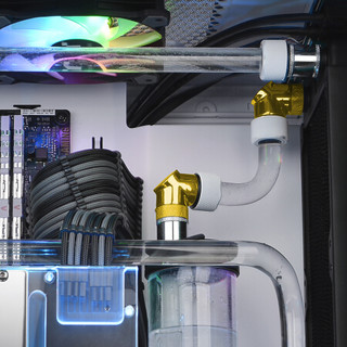 Thermaltake 曜越 Tt Thermaltake G1/4 90度转接头 金色