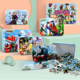Disney 迪士尼 冰雪奇缘100片铁盒木质拼图玩具 公主儿童拼图女孩礼物(古部拼图)11DF3604