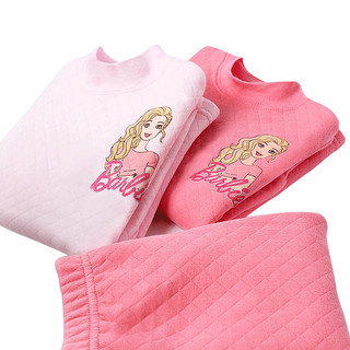 Barbie 芭比 女童夹棉保暖家居服套装 CB9803FS 浅粉色 150cm