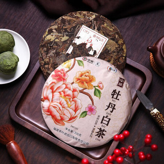 中茶 茶叶白茶白牡丹老树白茶清露系列白牡丹白茶饼330g*7饼整提装茶叶