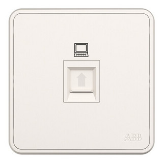 ABB 纤悦系列 AR333 一位六类电脑插座 白色