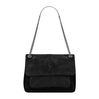 圣罗兰 SAINT LAURENT 女士NIKI系列 翻盖皮革中号链条挎包单肩包 498894 1U824 1000 黑色