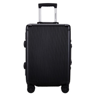 外交官（Diplomat）行李箱带护角铝框箱拉杆箱双TSA密码锁万向轮登机箱旅行箱TC-9182黑色19英寸