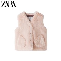 ZARA 新款 女婴幼童 人造皮草效果背心 01733550620