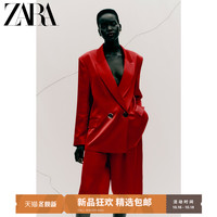 ZARA 新款 女装 丝缎质感西装外套 08153799600