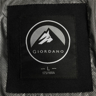 佐丹奴（Giordano） 羽绒 佐丹奴（Giordano）男装 羽绒服90%灰鹅绒可拆帽羽绒外套01070741 09标志黑 小码