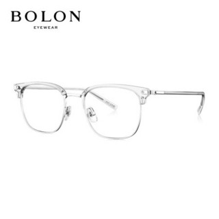 BOLON暴龙2020近视光学镜男女镜框金属商务眼镜架BJ6071 B90-透明/银色