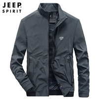 吉普 JEEP 夹克男2020春秋款立领户外休闲男士外套上衣 RM0185 军色 4XL