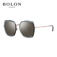 BOLON 暴龙 2020太阳镜女大框偏光墨镜时尚潮流眼镜BL6093 D11-浅金镜面反光
