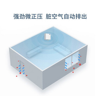 远大 BROAD 壁挂式新风机家用新风系统单向流无管空气净化器除雾霾过滤PM2.5单新风肺保FE5