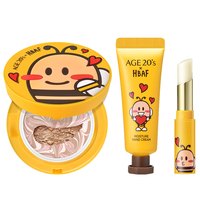 AEKYUNG 爱敬 蜜蜂联名款礼盒套装 3件套(蜜光粉底霜+保湿润唇膏+保湿护手霜)