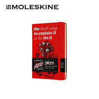 MOLESKINE 2021年12个月合作款爱丽丝梦游仙境 日记本周记本日程本手账  口袋型 红色