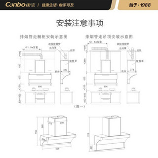 康宝（Canbo）自动升降抽油烟机家用侧吸式 自动清洗 厨房大吸力低位潜吸 天然气 BE106+2QB515+EJ