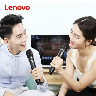 联想(Lenovo) 电视麦克风 智能声卡全民K歌无线话筒 家庭ktv一拖二唱歌卡拉OK 小米康佳海信长虹 TW01C