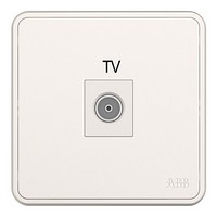 ABB 纤悦系列 AR301 86型单联有线TV插座 白色