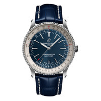 BREITLING 百年灵 航空计时1系列 A17326211C1P3 男士机械手表 41mm 蓝盘 蓝色鳄鱼皮表带 圆形
