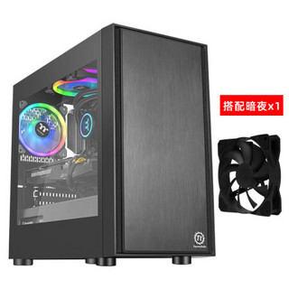 Tt（Thermaltake）启航者F1 黑色 Mini小机箱 + Tt 暗夜12cm黑色机箱风扇*1 套装