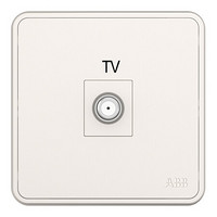 ABB 纤悦系列 AR303 一位宽频电视插座 白色