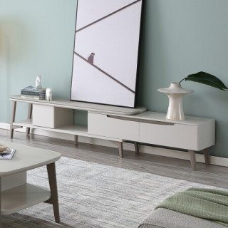 quanu全友70568钢化玻璃台面可伸缩电视柜