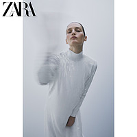 ZARA 新款 女装 珠片装饰针织连衣裙 09325100250