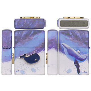 ZIPPO 之宝 彩印系列 W-2-20072701 鲸生有你防风打火机