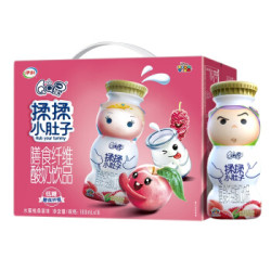 plus会员：伊利 QQ星  膳食纤维酸奶饮品 水蜜桃桑葚味180ml*16盒 *2件