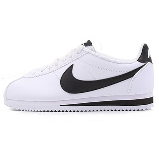 NIKE 耐克 Classic Cortez 女士跑鞋 807471-101 白黑色/黑舌标 36