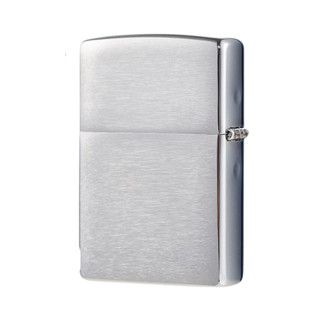 ZIPPO 之宝 镭射系列 49204 斜纹正楷标志打火机 银色