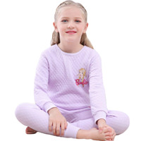 Barbie 芭比 女童三层保暖夹棉居家套装 CB9803ZS 紫色 160cm