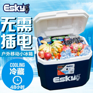 Esky 爱斯基 保温箱商用家用车用 便携式车载冷藏箱冰块保存箱 户外冰桶海鲜保鲜箱外卖箱 33L（EPS材质）送：2冰板+6冰袋