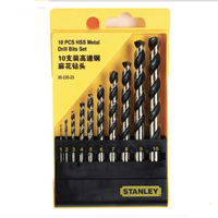 STANLEY 史丹利 高速钢麻花冲击钻头套装