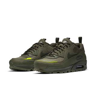 NIKE 耐克 Air Max 90 Surplus 男子休闲运动鞋 CQ7743-300 军裤卡其/红杉绿/亮眼柠檬黄 38.5