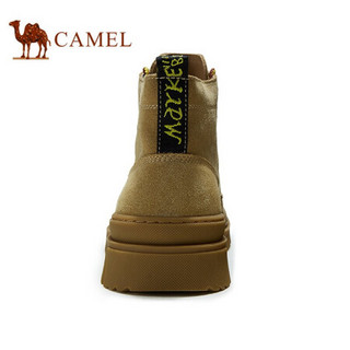 骆驼（CAMEL） 运动高帮鞋舒适户外时尚复古休闲靴男 A032542514 浅黄棕 38