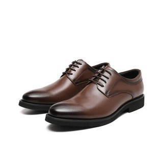 红蜻蜓（REDDRAGONFLY）男皮鞋正装简约系带皮鞋商务休闲时尚舒适男鞋 WTA407011/12 棕色 43
